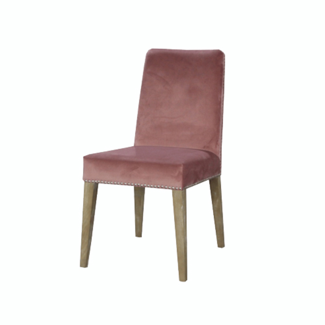 Pascal Dining Chair Plush Rose Velvet image 0
